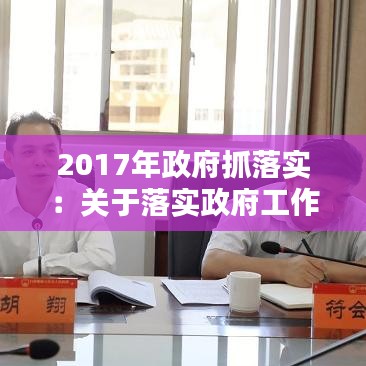 2017年政府抓落實：關(guān)于落實政府工作報告 