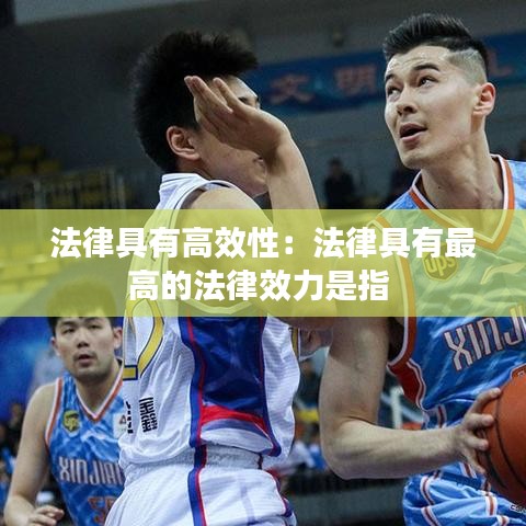 法律具有高效性:法律具有最高的法律效力是指