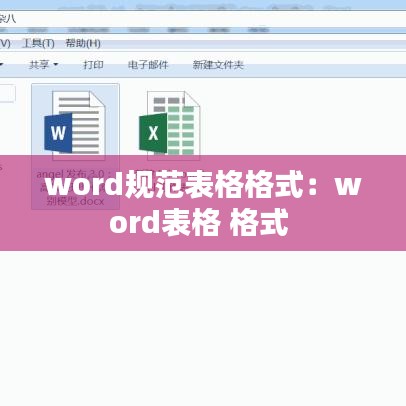 word規(guī)范表格格式：word表格 格式 