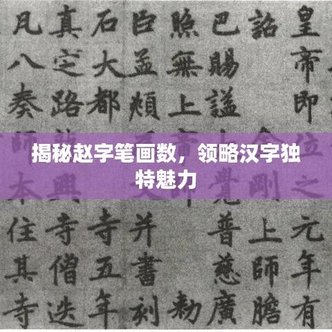 揭秘趙字筆畫數(shù)，領(lǐng)略漢字獨特魅力