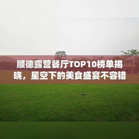 順德露營(yíng)餐廳TOP10榜單揭曉，星空下的美食盛宴不容錯(cuò)過(guò)！