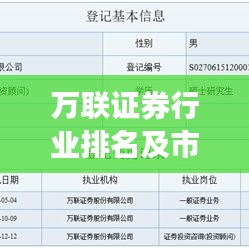 萬聯(lián)證券行業(yè)排名及市場表現(xiàn)解析，深度探討市場表現(xiàn)與競爭力評估