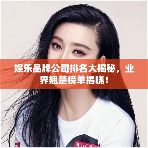 娛樂(lè)品牌公司排名大揭秘，業(yè)界翹楚榜單揭曉！