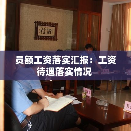 員額工資落實匯報：工資待遇落實情況 