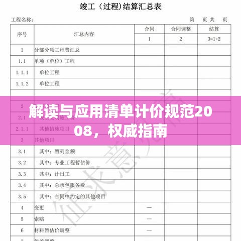 解讀與應(yīng)用清單計(jì)價(jià)規(guī)范2008，權(quán)威指南