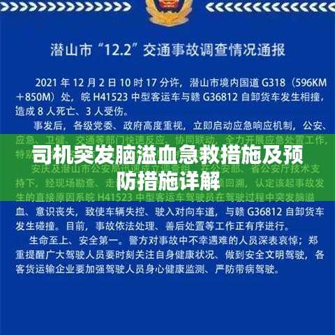 司機突發(fā)腦溢血急救措施及預防措施詳解