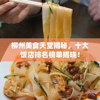 柳州美食天堂揭秘，十大飯店排名榜單揭曉！