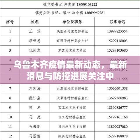 烏魯木齊疫情最新動態(tài)，最新消息與防控進展關(guān)注中