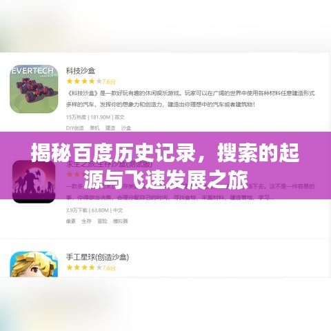 揭秘百度歷史記錄，搜索的起源與飛速發(fā)展之旅